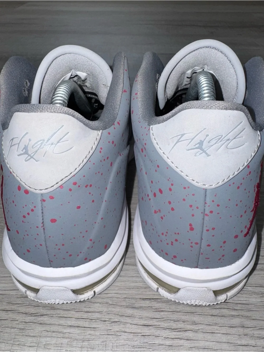 Nike Air Jordan Flight Size 4 Youth Gray And Pink 820250-001 Great Shape!